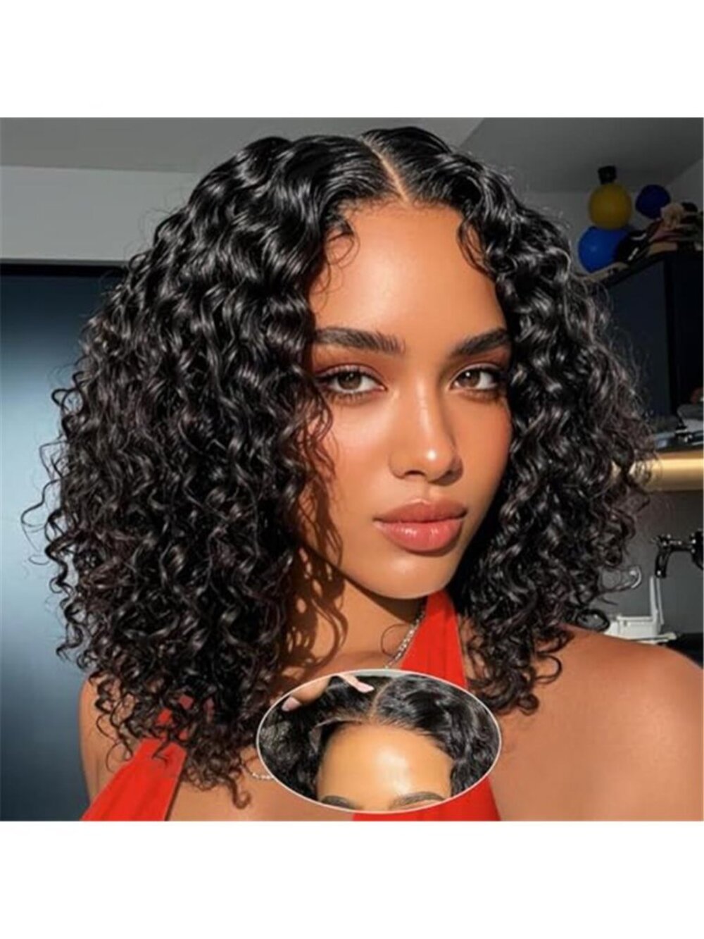 Curly Bob Wig Human Hair 5x5 Wear And Go Glueless Wigs Human Hair Pre Plucked